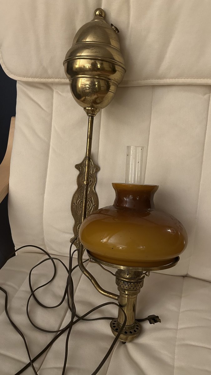 Antique Converted Oil Lamp