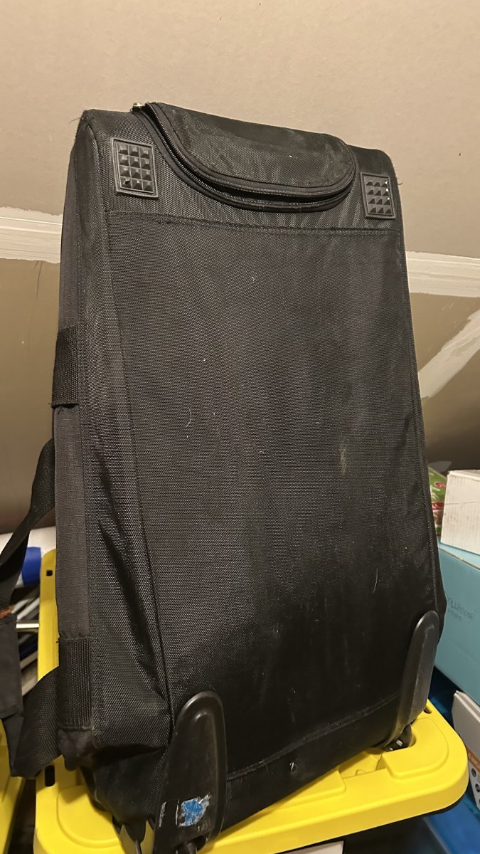 Rolling collapsable luggage bag