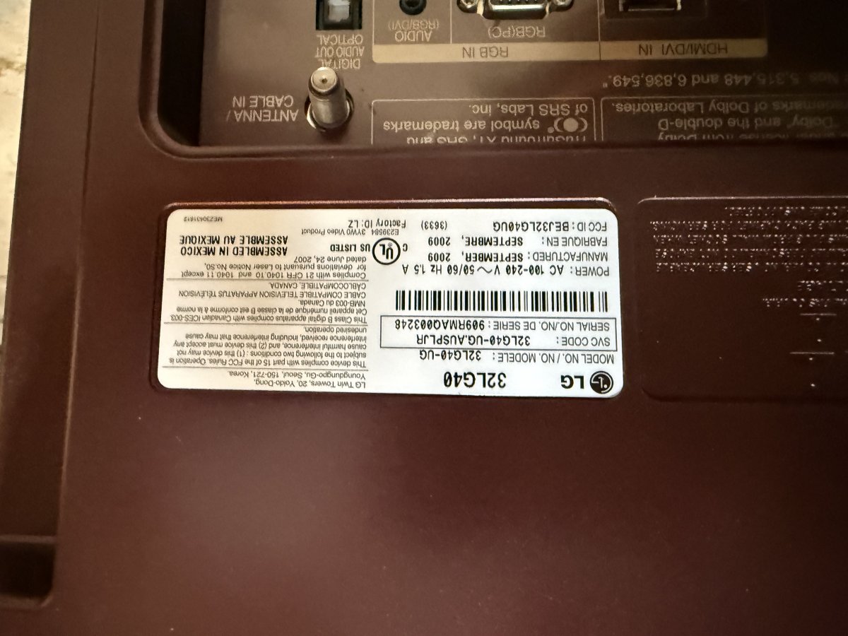 Free tv with built in dvd