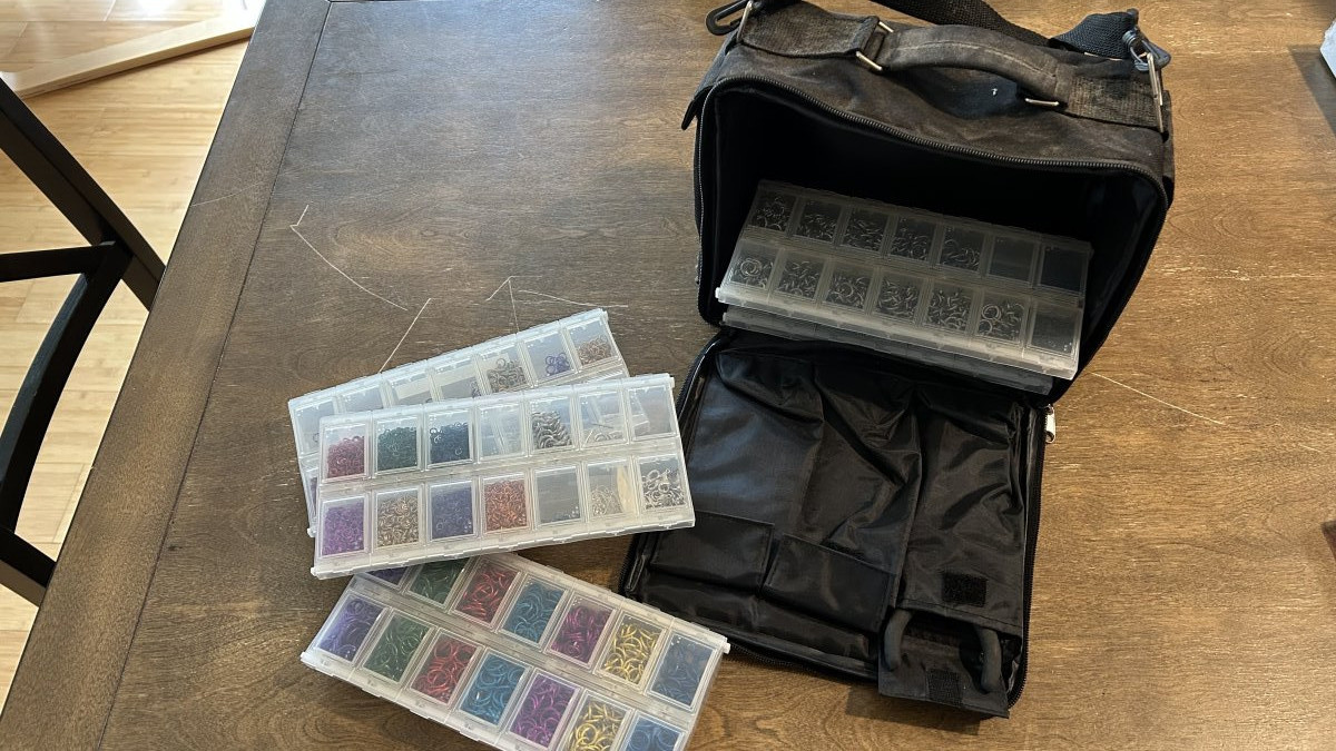 Chainmail kit and supplies.